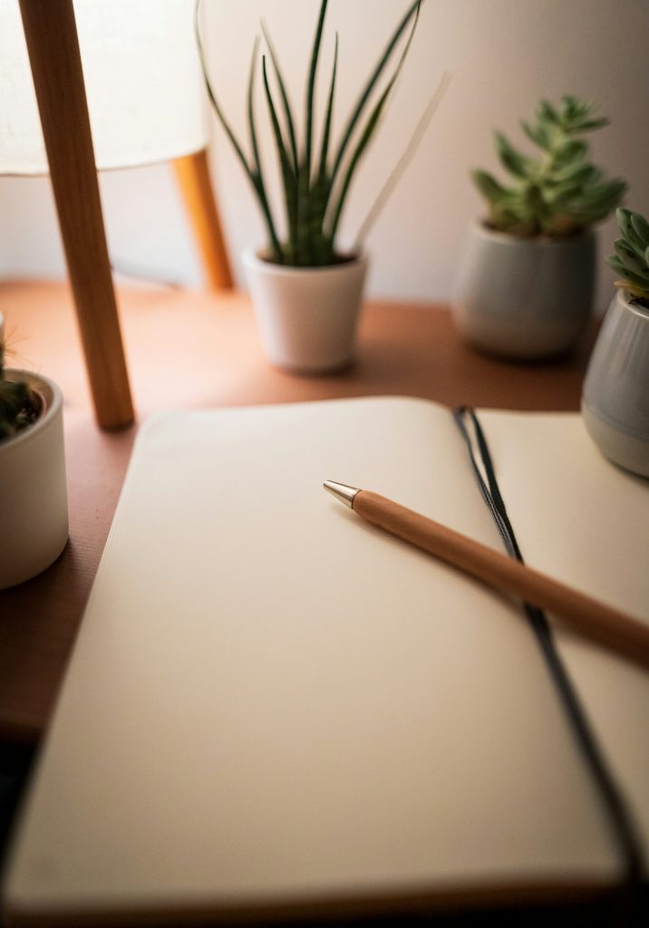 Buch mit leeren Seiten, bereit, beschrieben zu werden